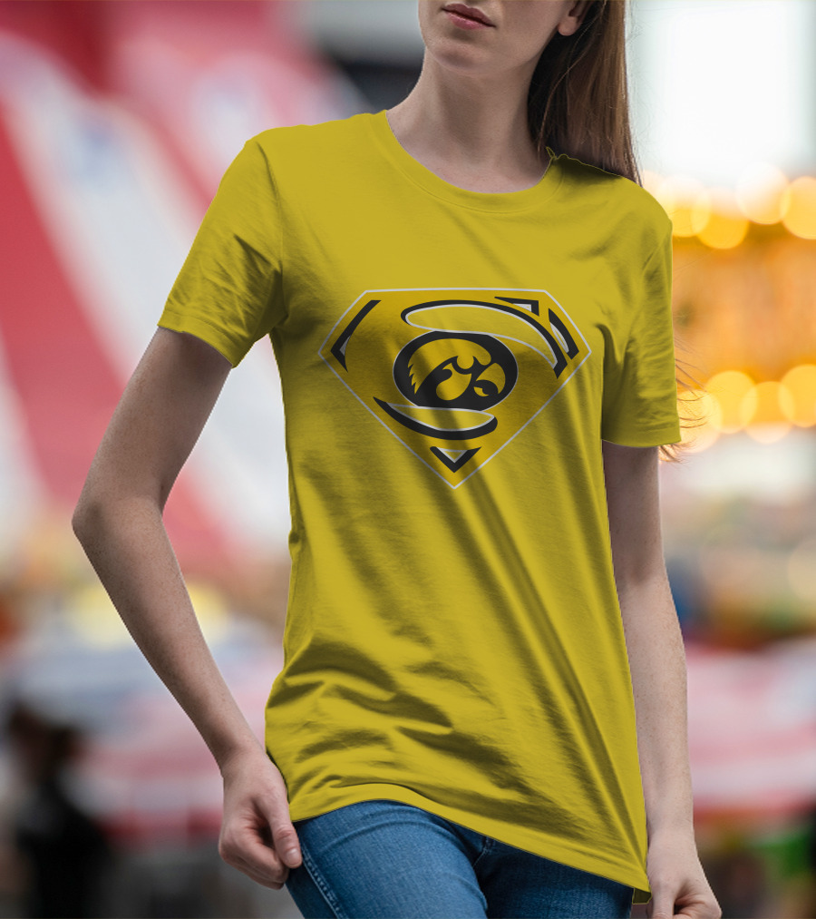 Superman Iowa Hawkeyes Emblem T-Shirt