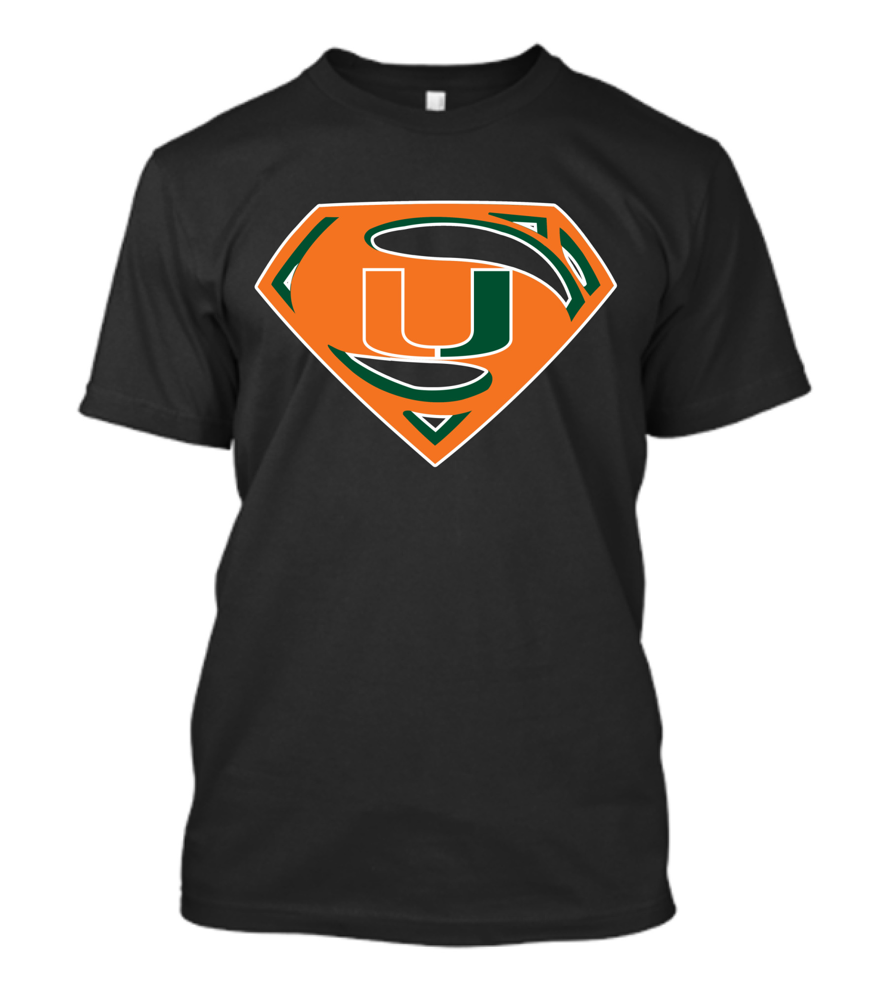 Superman Miami Hurricanes Logo Fusion T-Shirt
