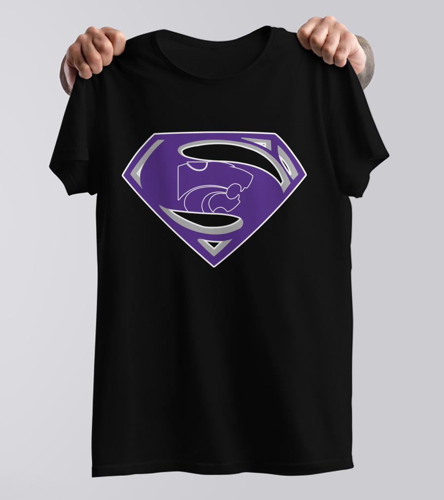 Superman Kansas State Wildcats Logo Fusion T-Shirt