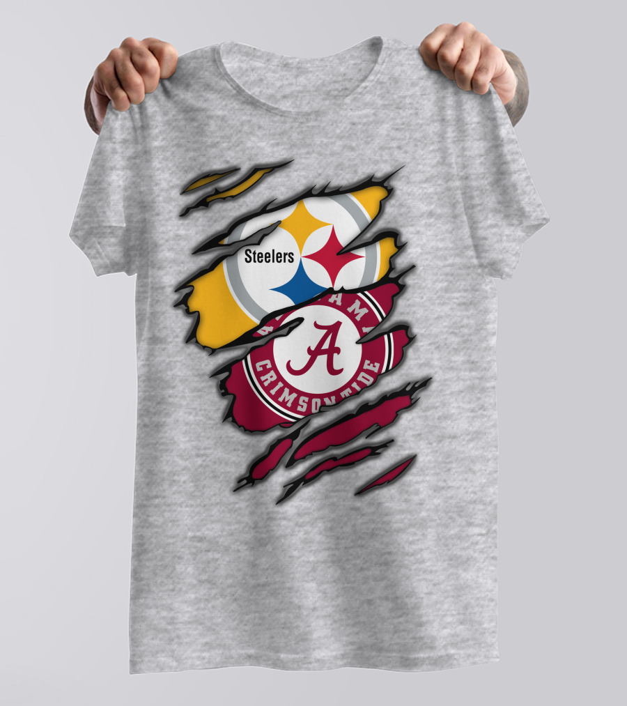 Steelers Alabama Crimson Tide Rip T-Shirt