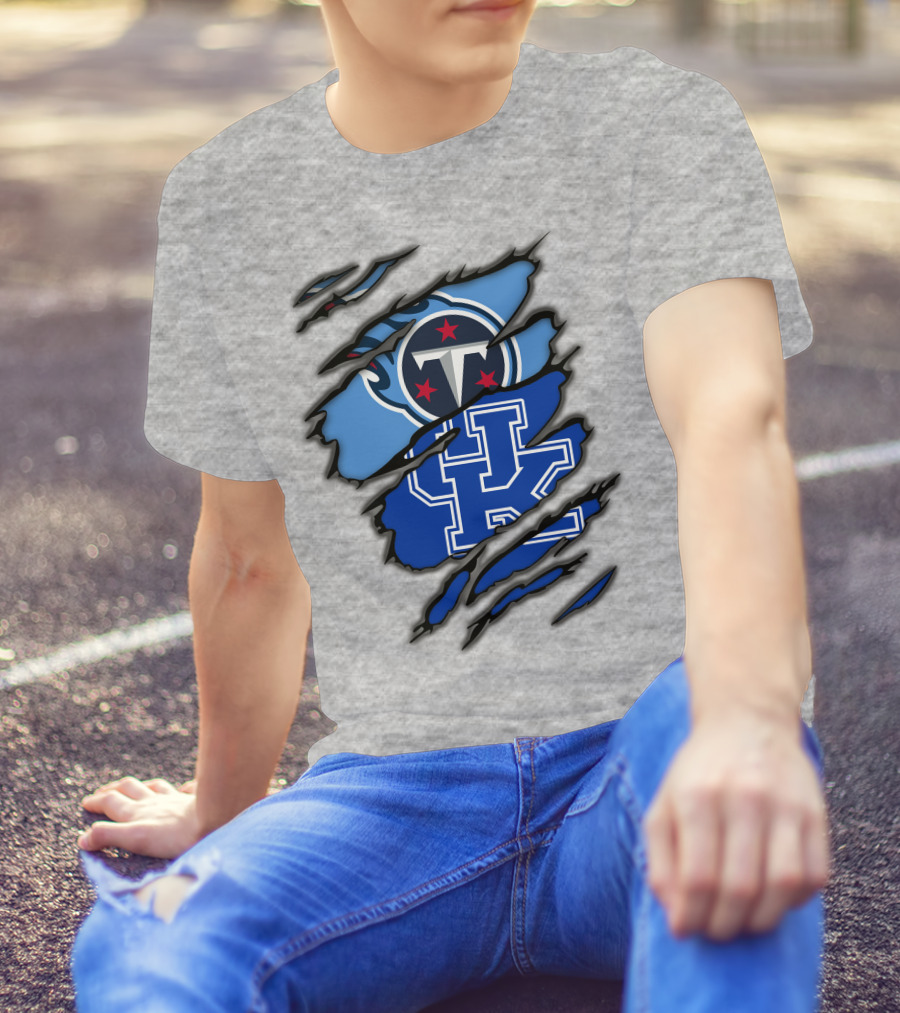 Tennessee Titans University Of Kentucky Wildcats Crossover T-Shirt