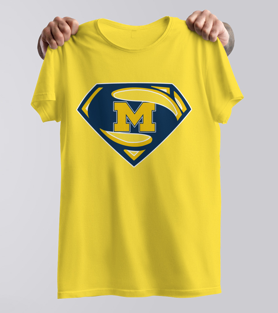Michigan Wolverines Superman Logo Mashup T-Shirt