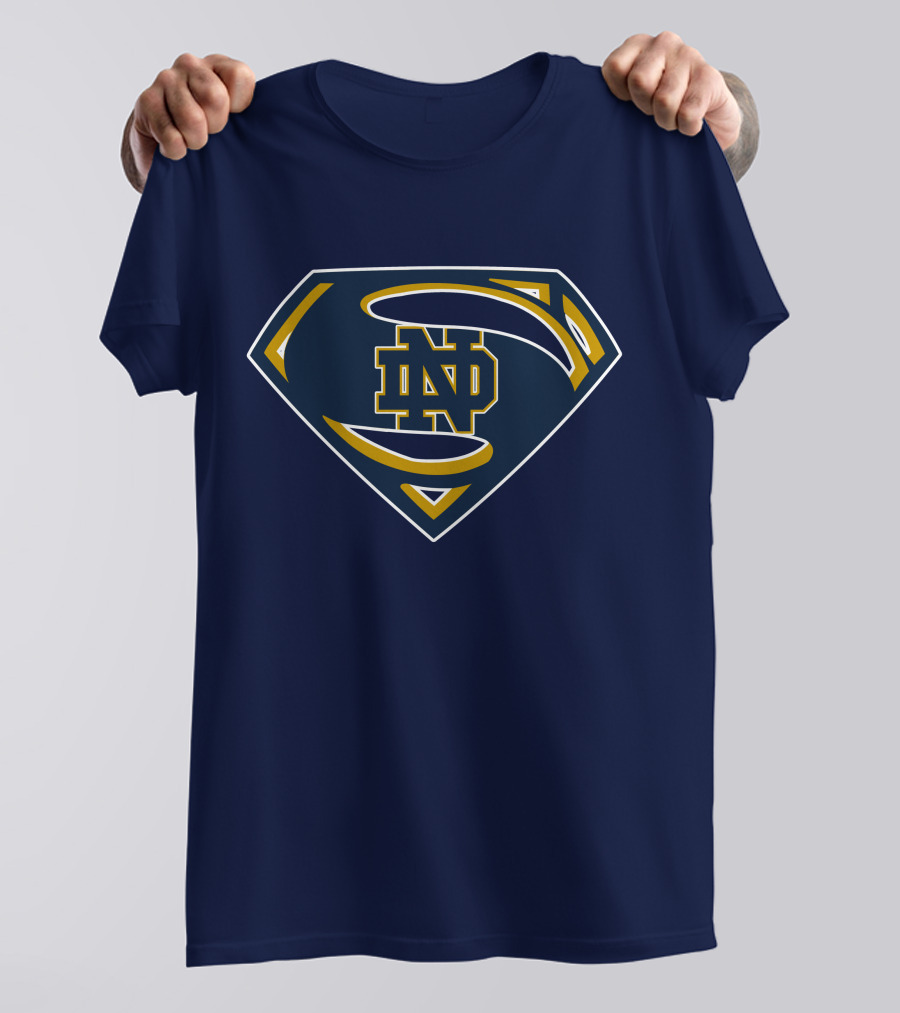 Notre Dame Fighting Irish Superman Logo ND T-Shirt