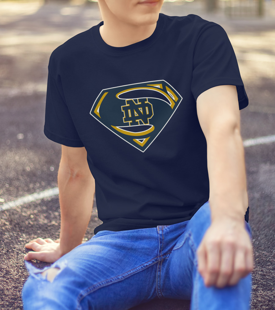 Notre Dame Fighting Irish Superman Logo ND T-Shirt