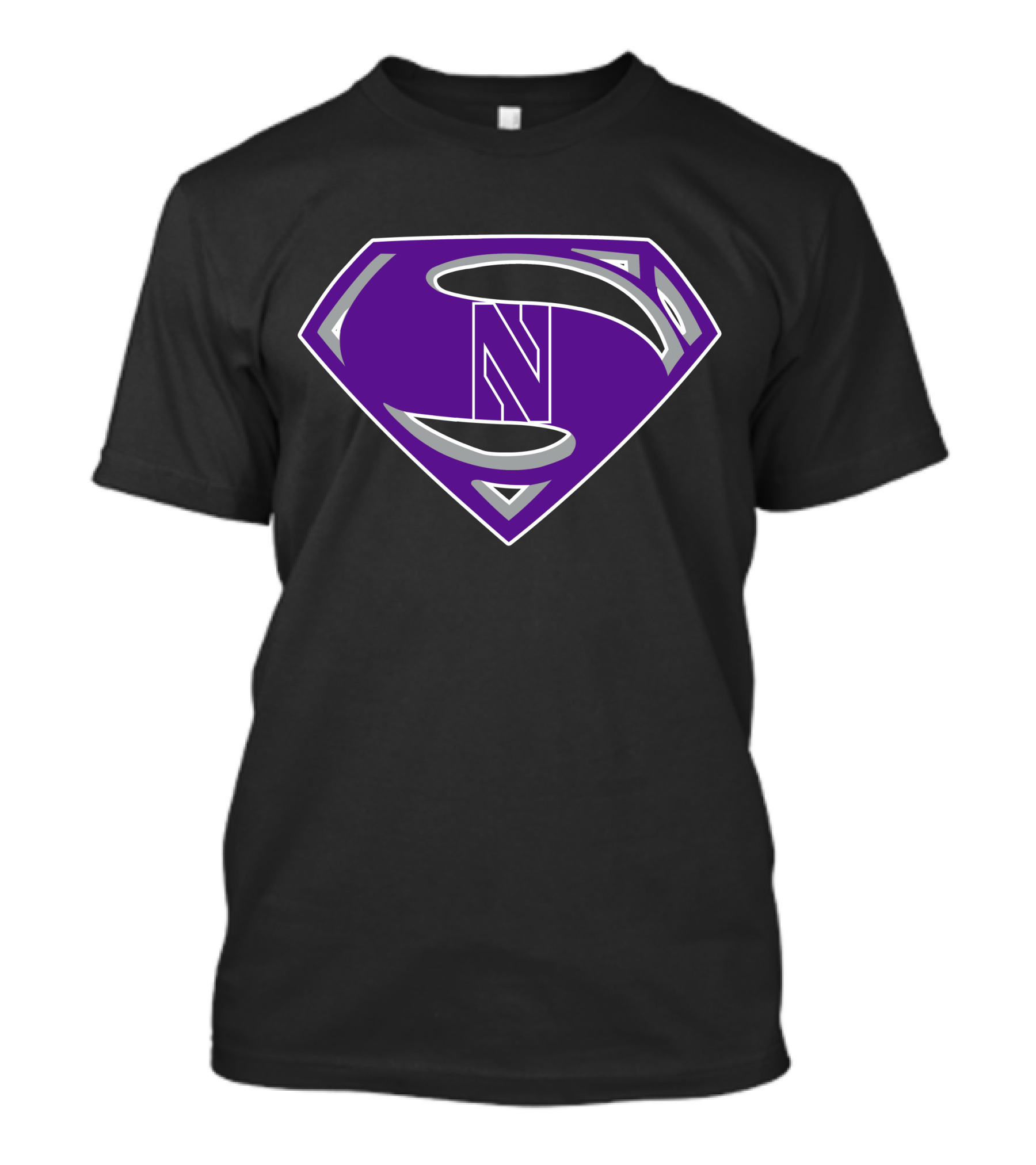 Superman NWildcats Purple Shield T-Shirt