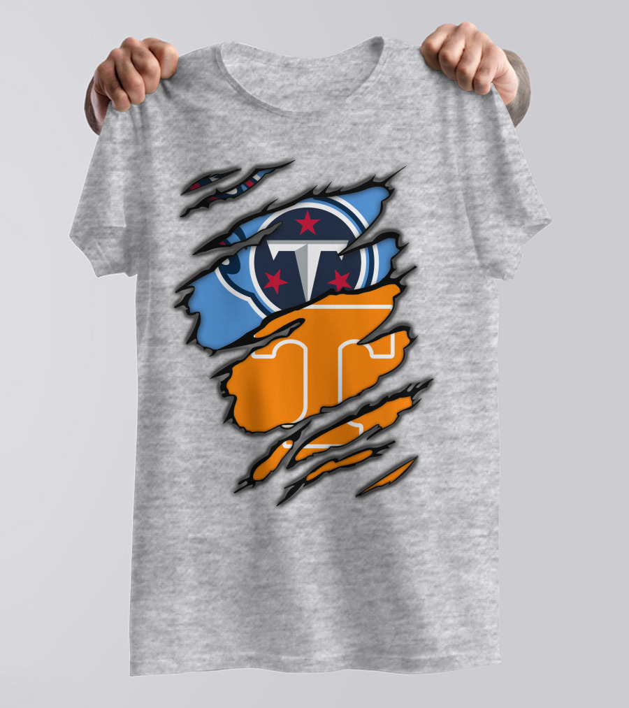 Tennessee Titans And Vols Logo Mashup T-Shirt