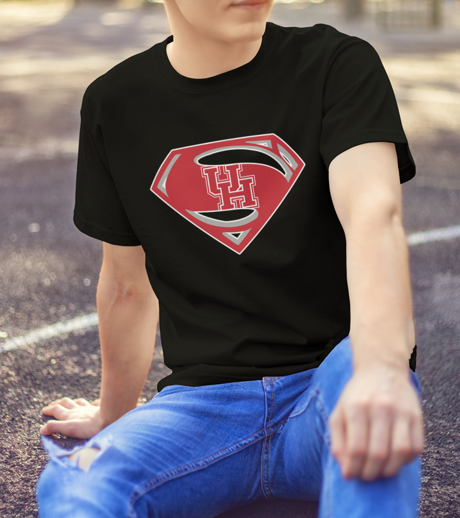Superman UH Logo University Of Houston Crest T-Shirt