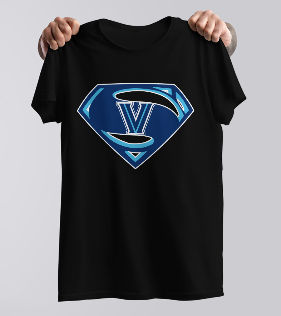 Superman V Villanova Wildcats T-Shirt
