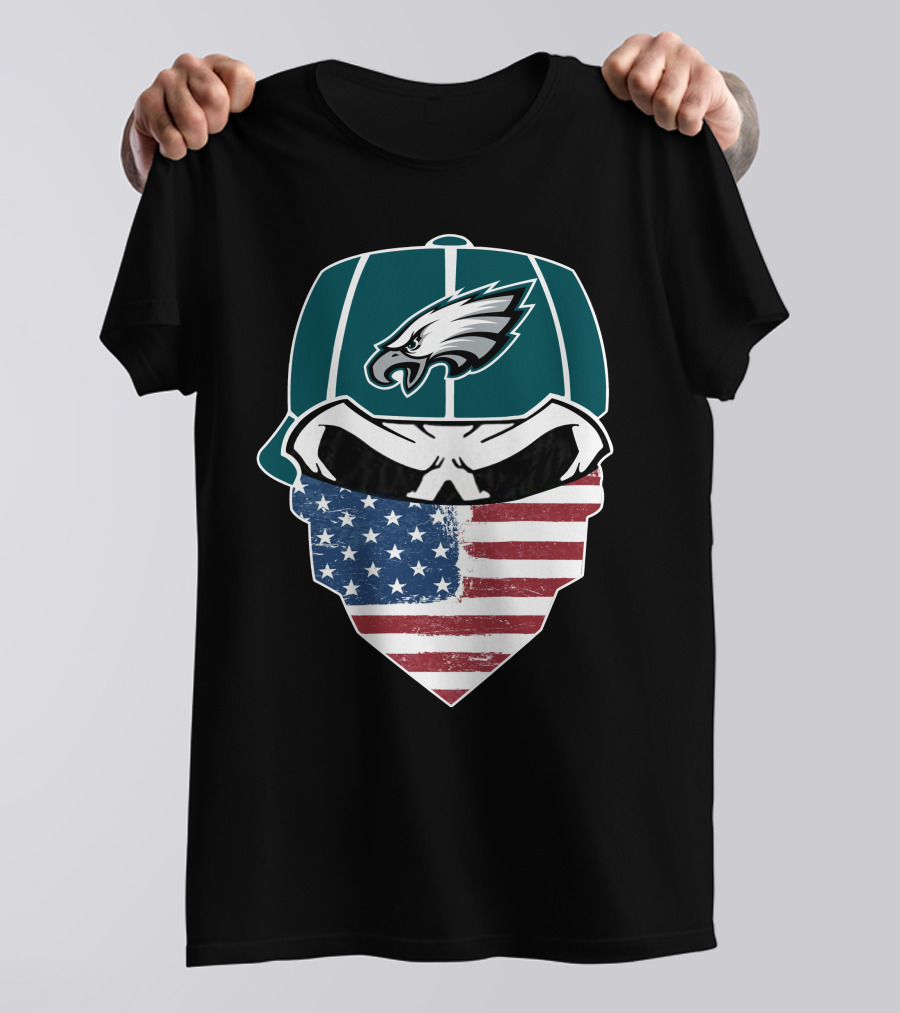 Eagles Skull American Flag Bandana T-Shirt