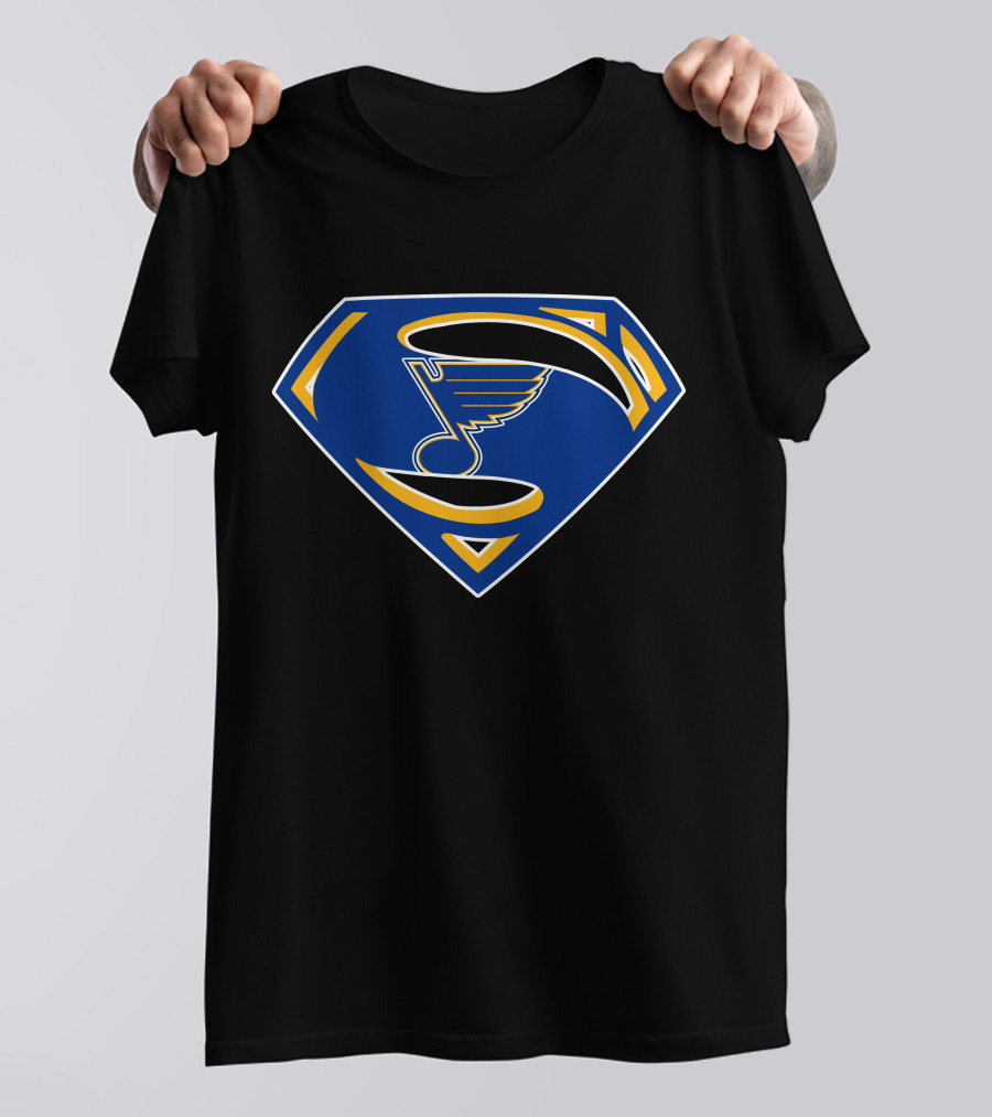 Superman St. Louis Blues Shield T-Shirt