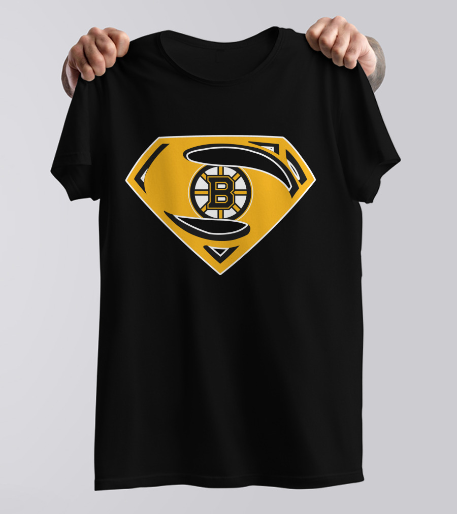 Superman Boston Bruins Iconic Emblem T-Shirt