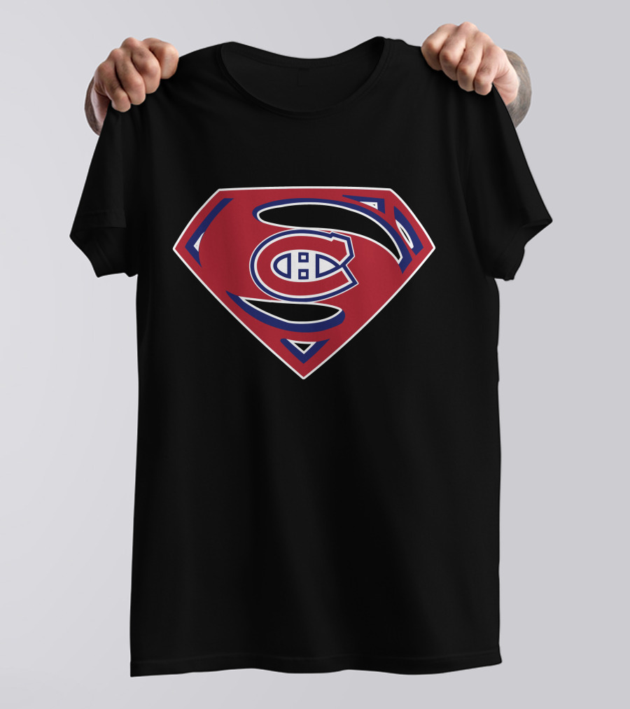 Superman Canadiens Logo Fusion T-Shirt
