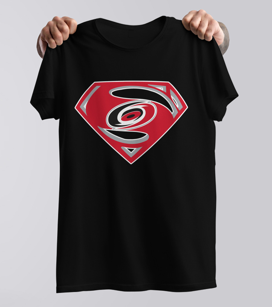 Carolina Hurricanes Superman Logo Fusion T-Shirt