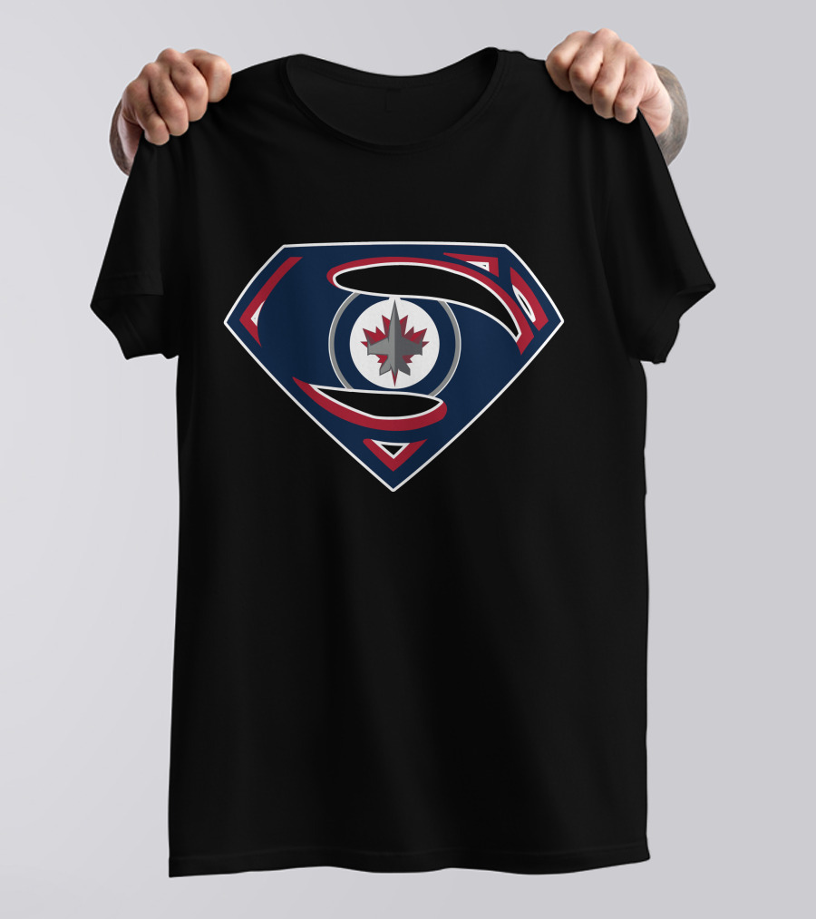 Winnipeg Jets Superman Symbol Fusion T-Shirt