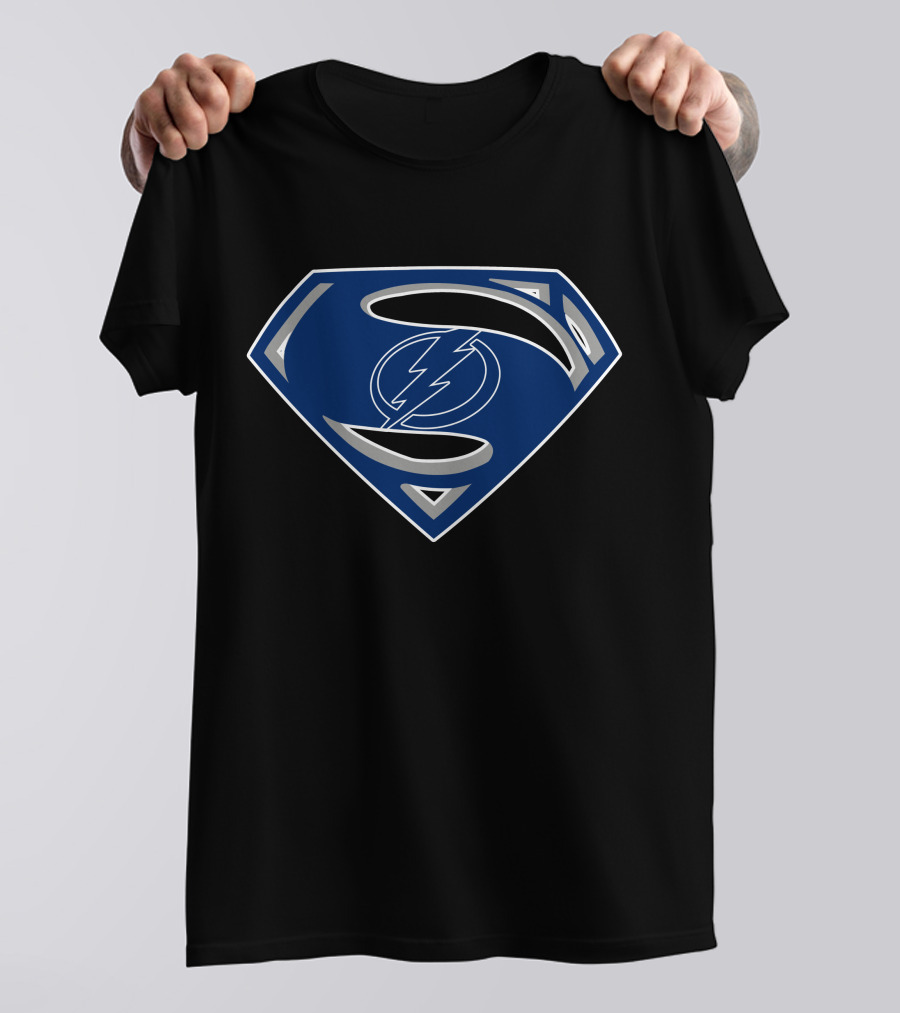 Superman Lightning Bolt Shield Emblem T-Shirt