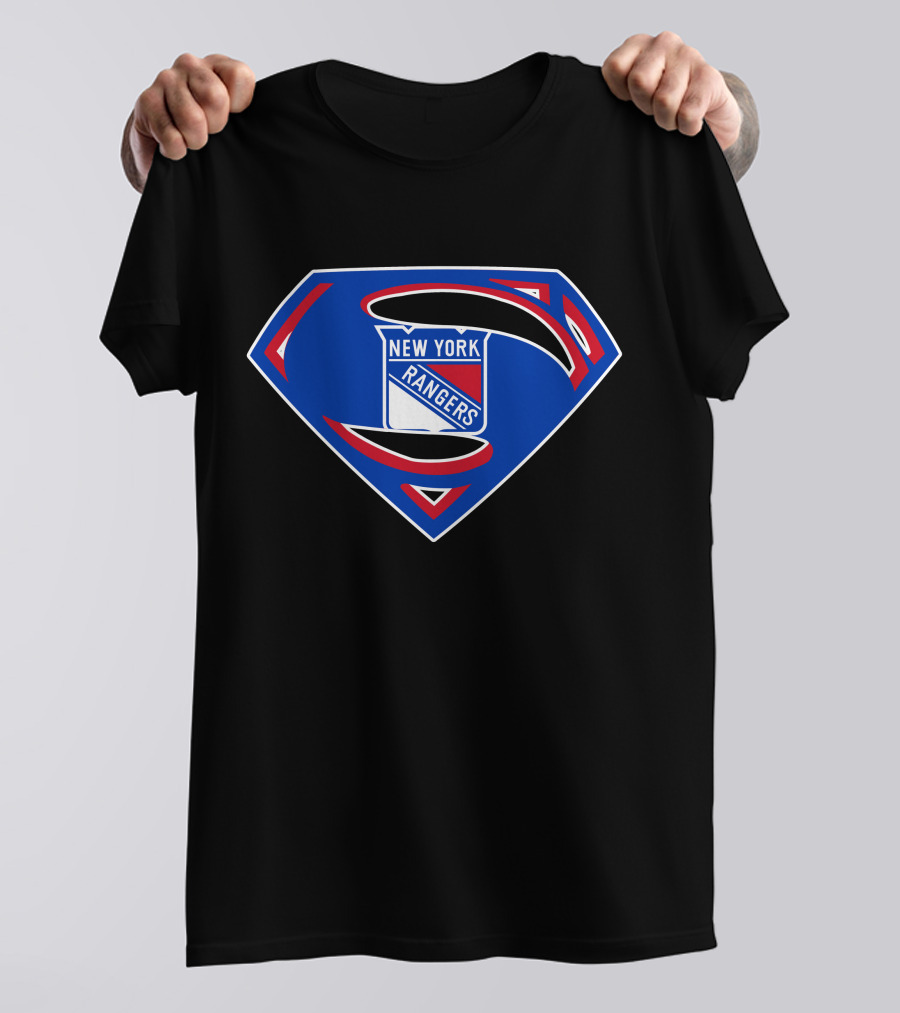 New York Rangers Superman Shield T-Shirt