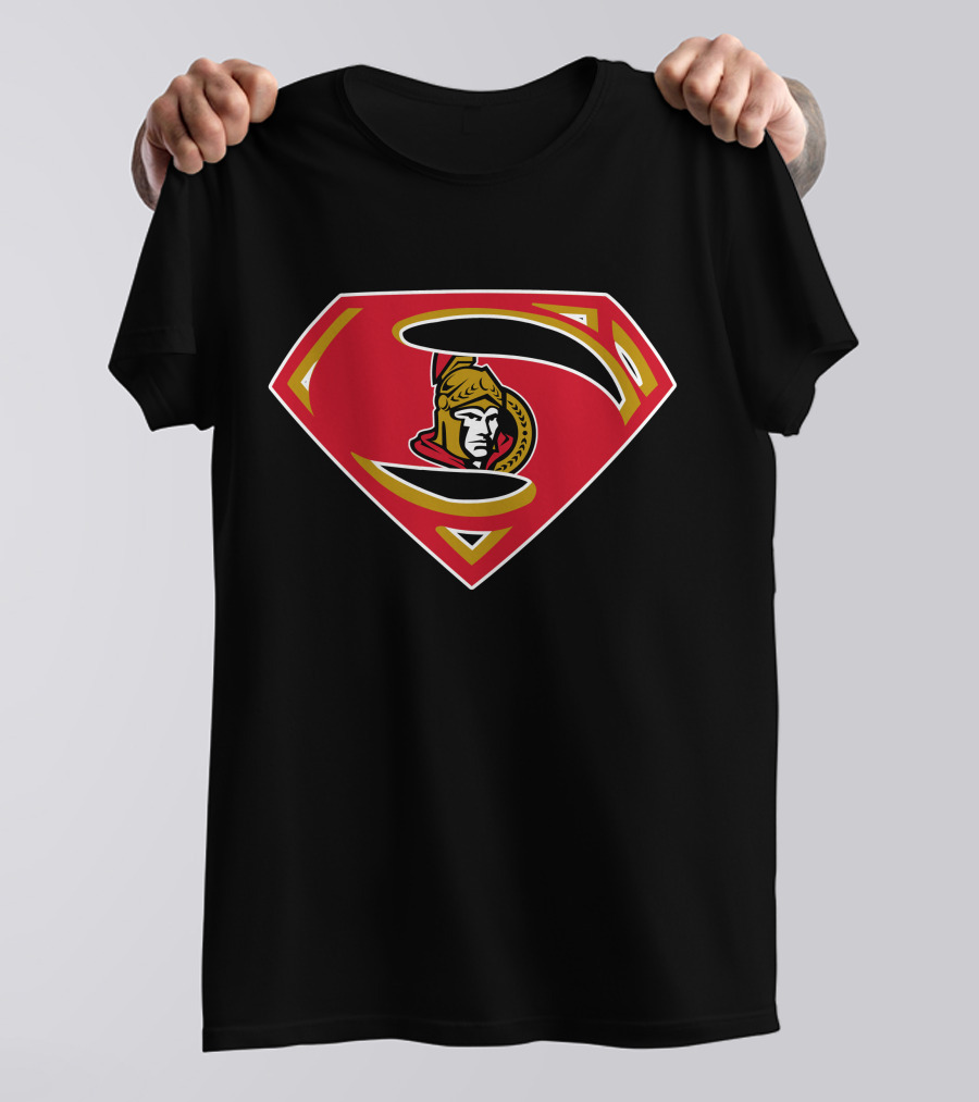 Superman Ottawa Senators Logo Shield T-Shirt