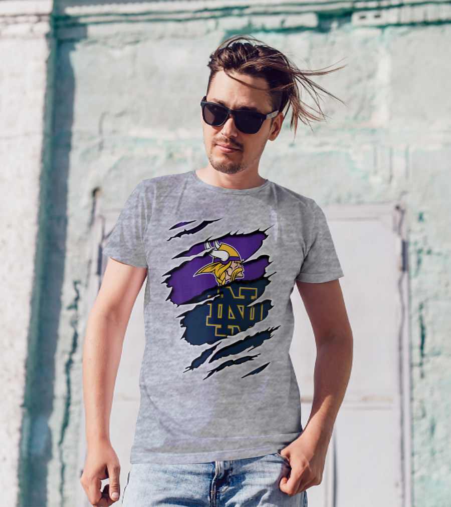 Vikings Notredame Logo Fusion T-Shirt