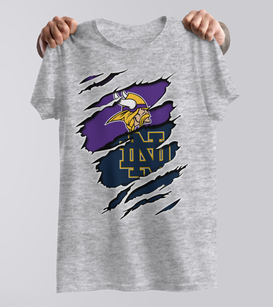 Vikings Notredame Logo Fusion T-Shirt