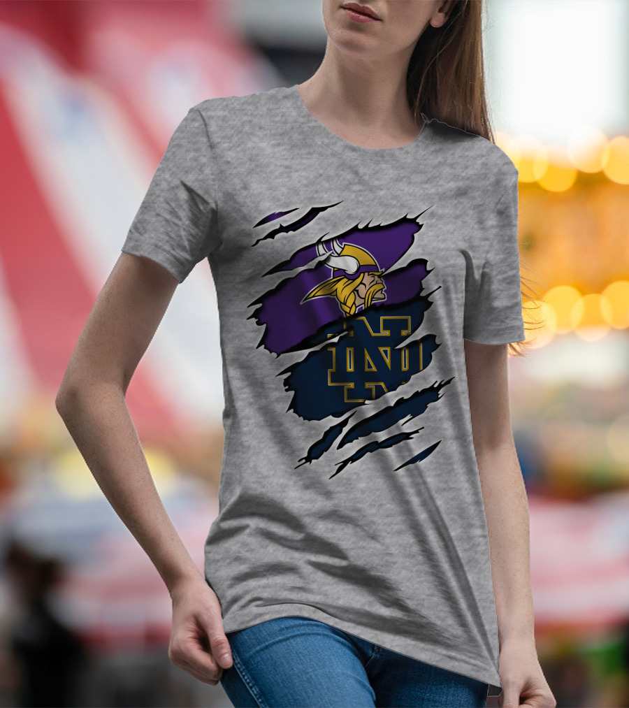 Vikings Notredame Logo Fusion T-Shirt