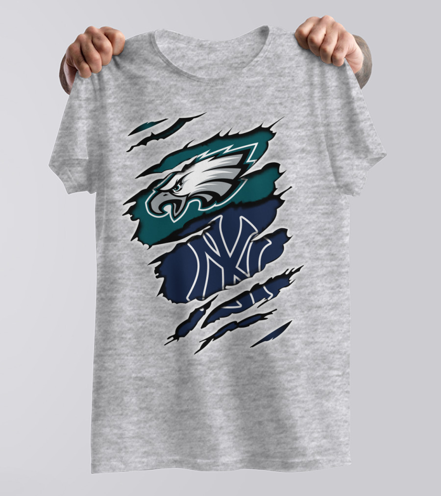 Eagles Yankees Logo Mashup Eagles Yankees T-Shirt