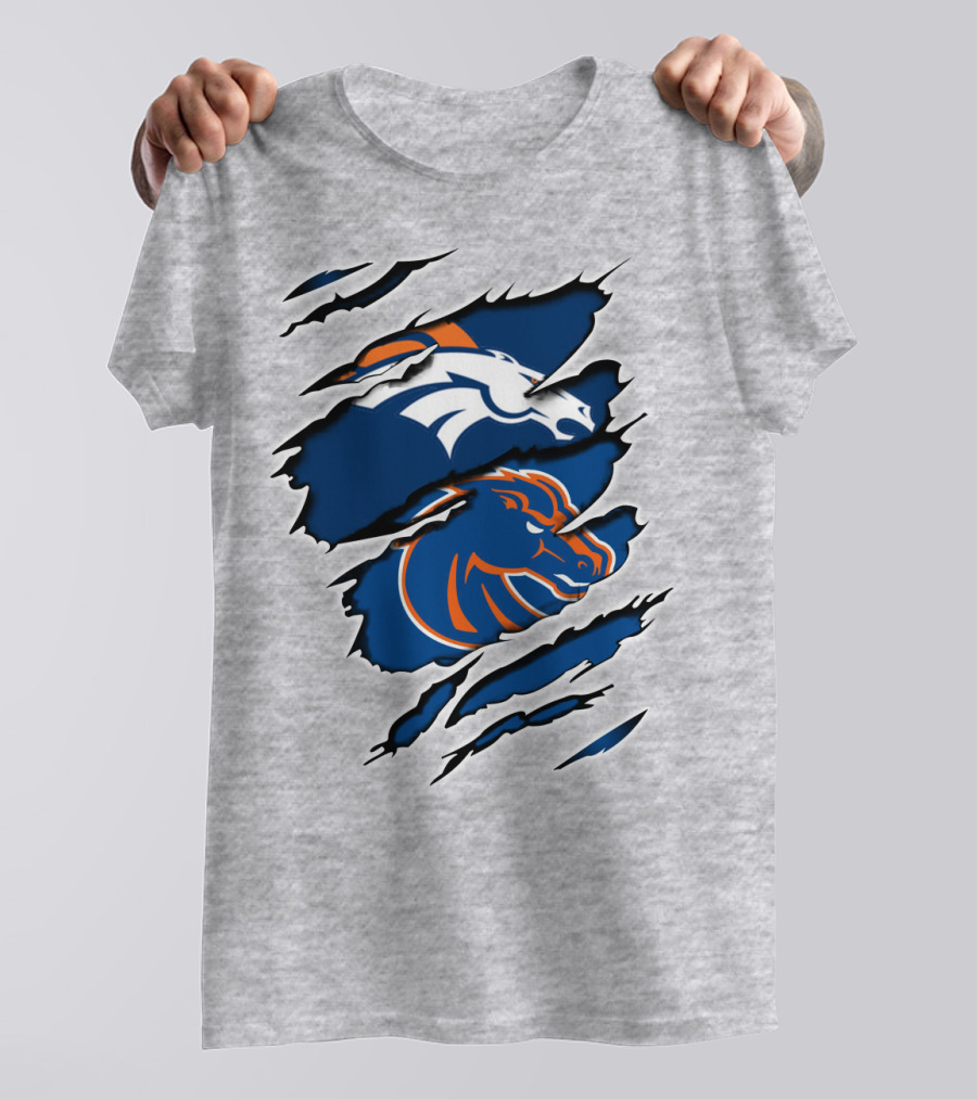Boise Broncos Broncos Logo Mashup T-Shirt