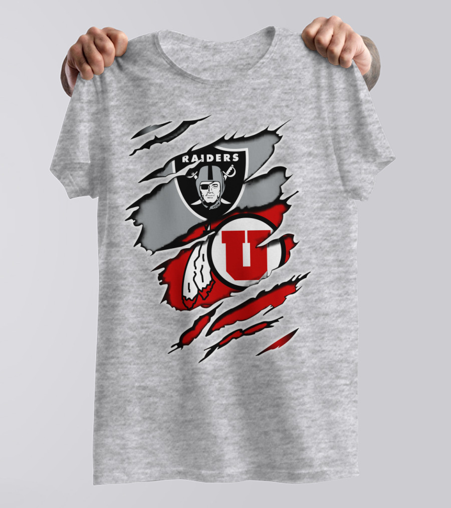 Raiders Utes Logo Fusion Claw Marks T-Shirt