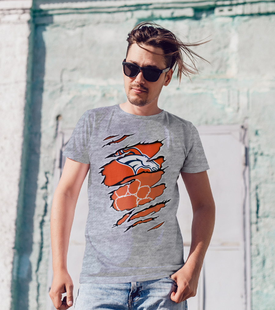 Broncos Clemson Paw Scratch T-Shirt