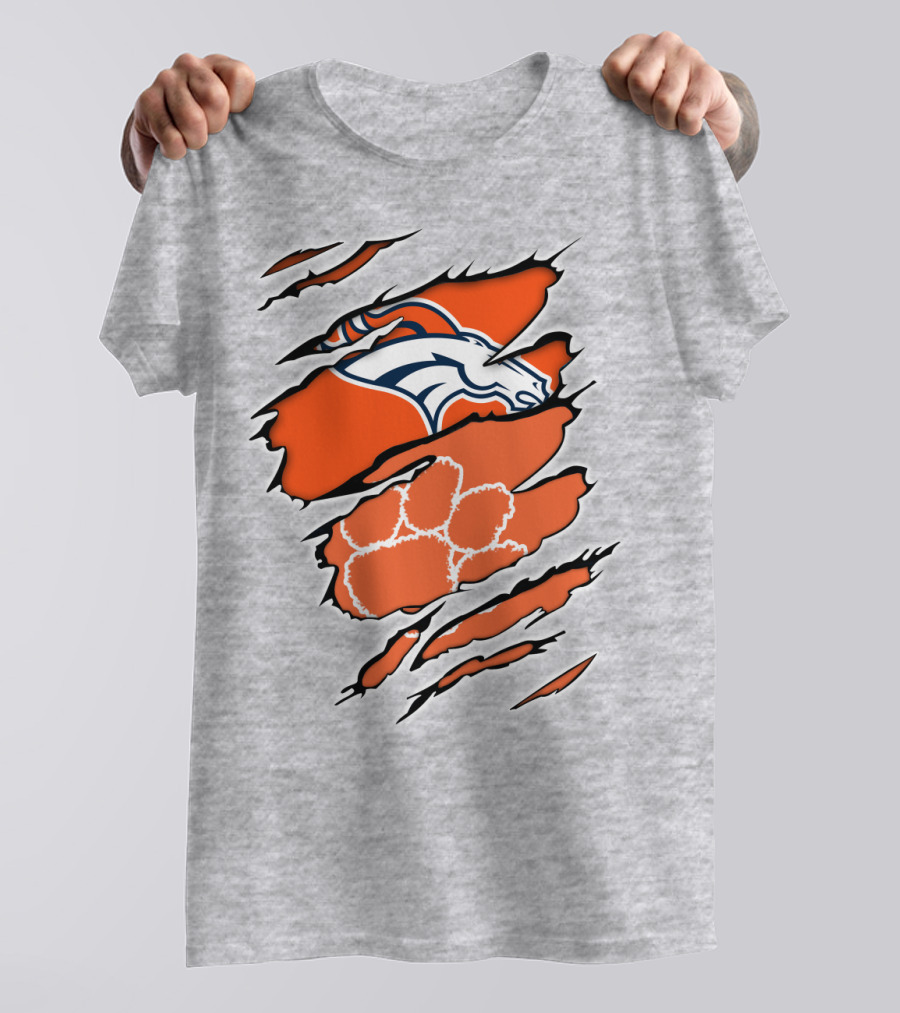 Broncos Clemson Paw Scratch T-Shirt