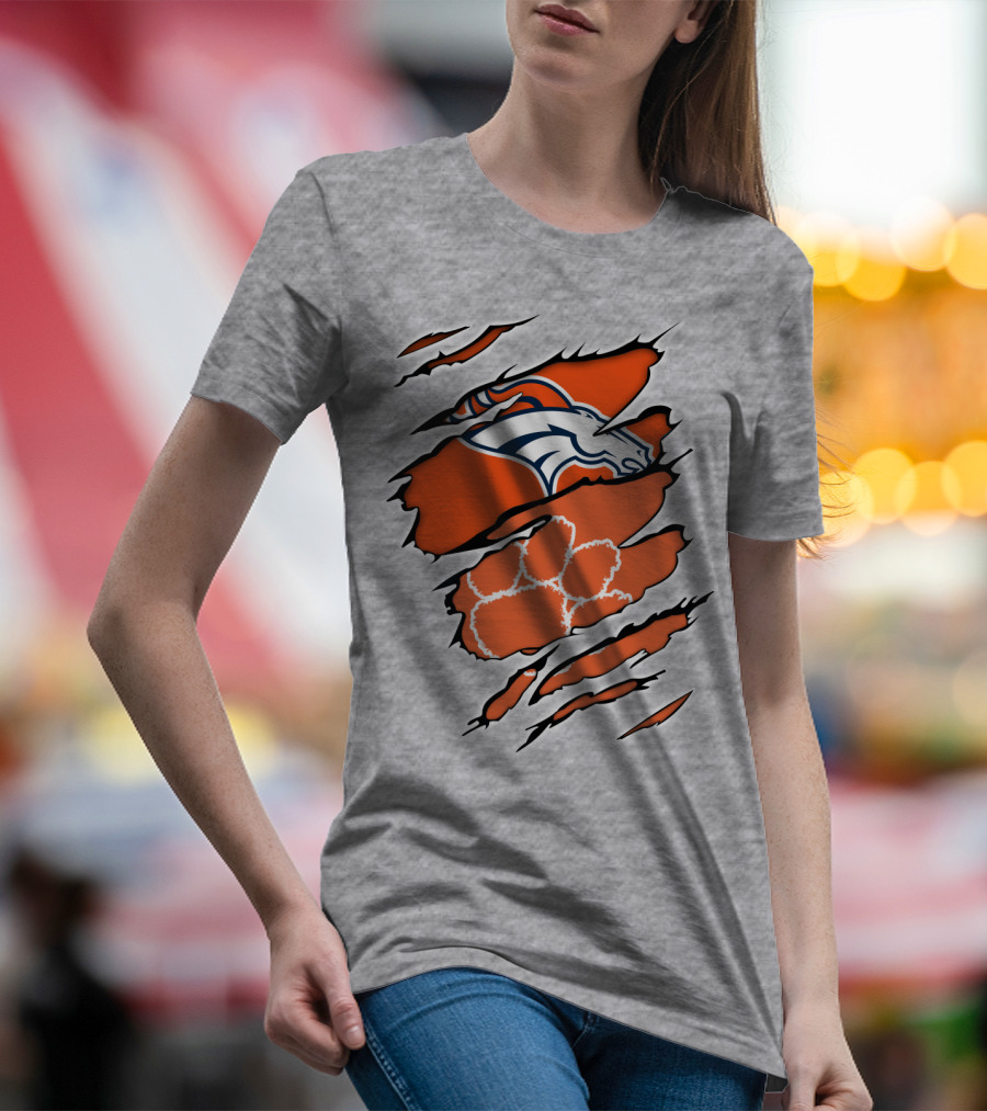 Broncos Clemson Paw Scratch T-Shirt