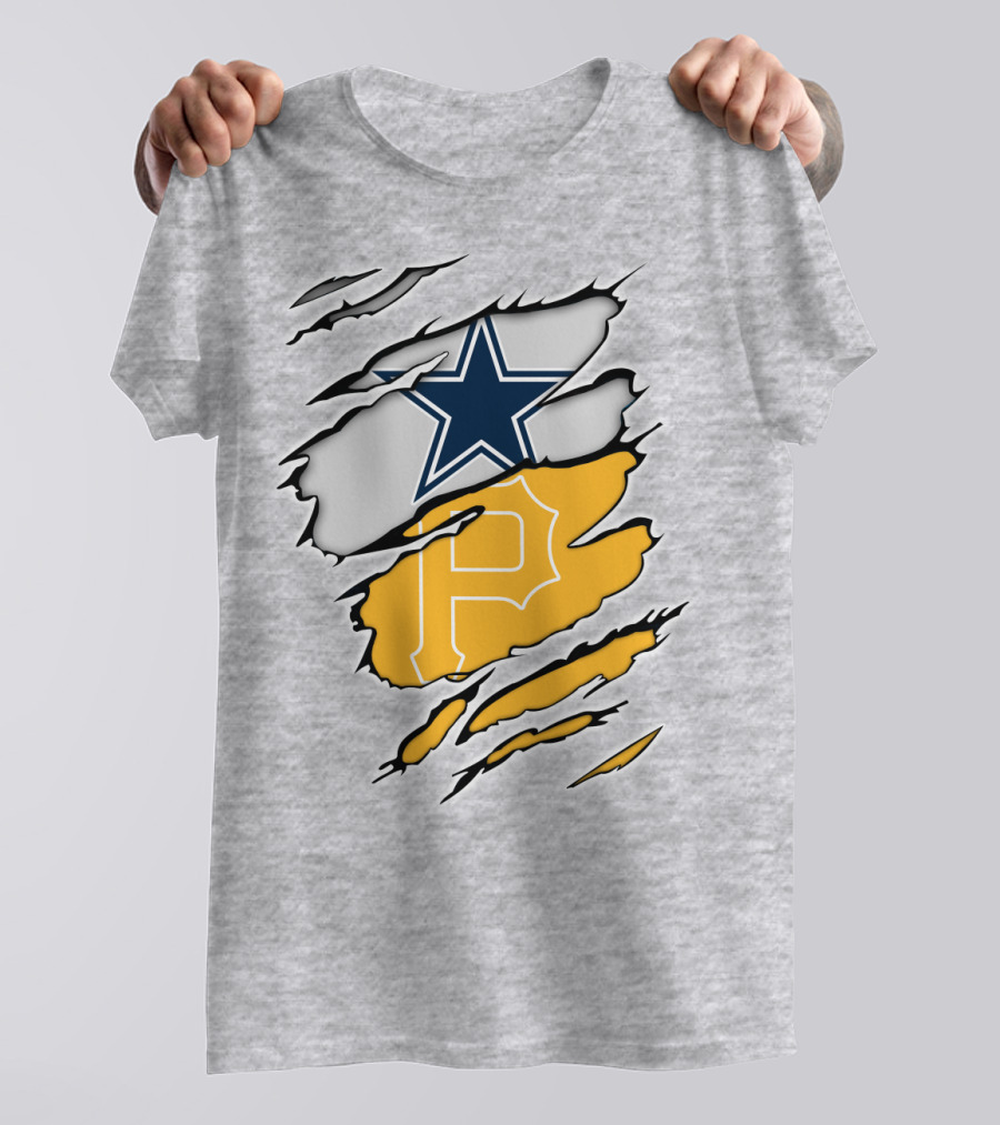 Dallas Cowboys Star Pittsburgh Pirates P Logo Fusion T-Shirt