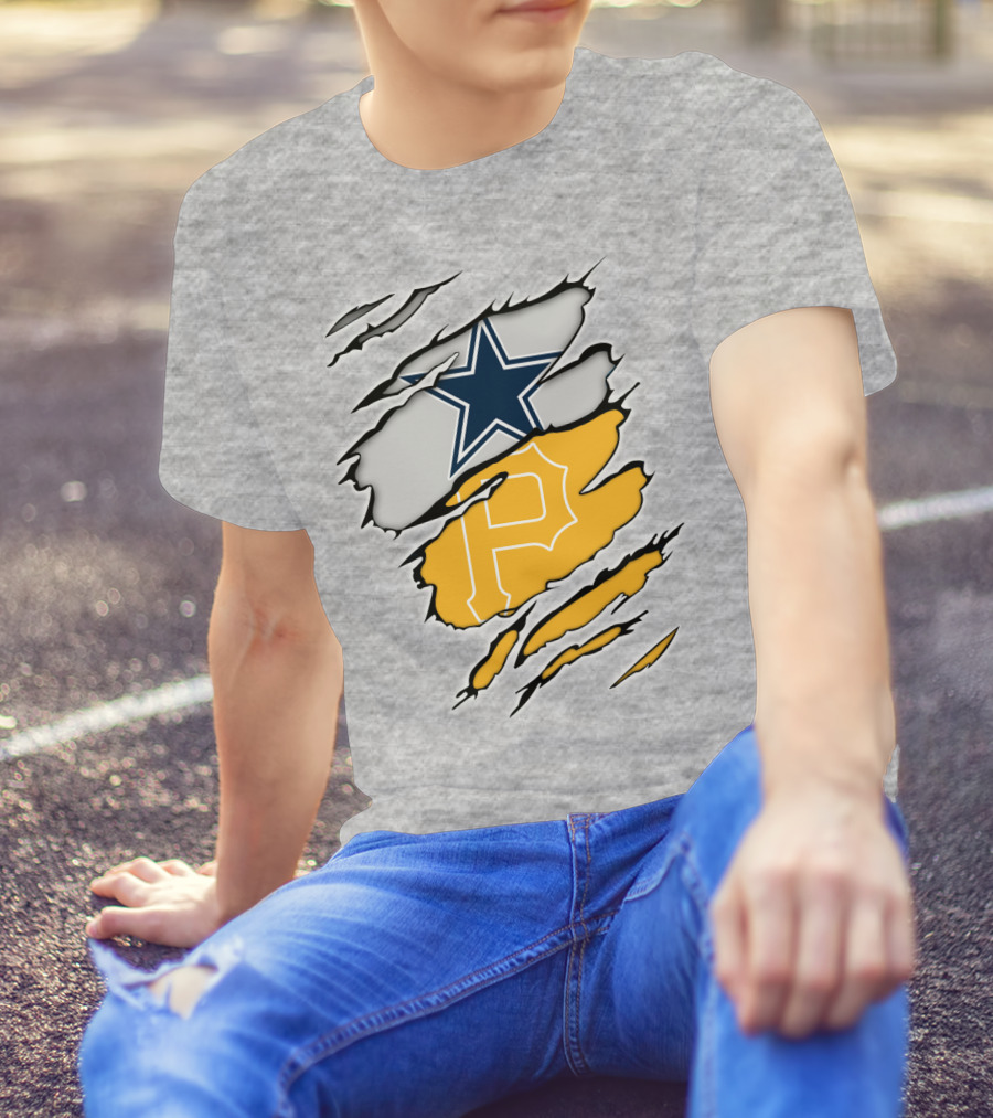 Dallas Cowboys Star Pittsburgh Pirates P Logo Fusion T-Shirt