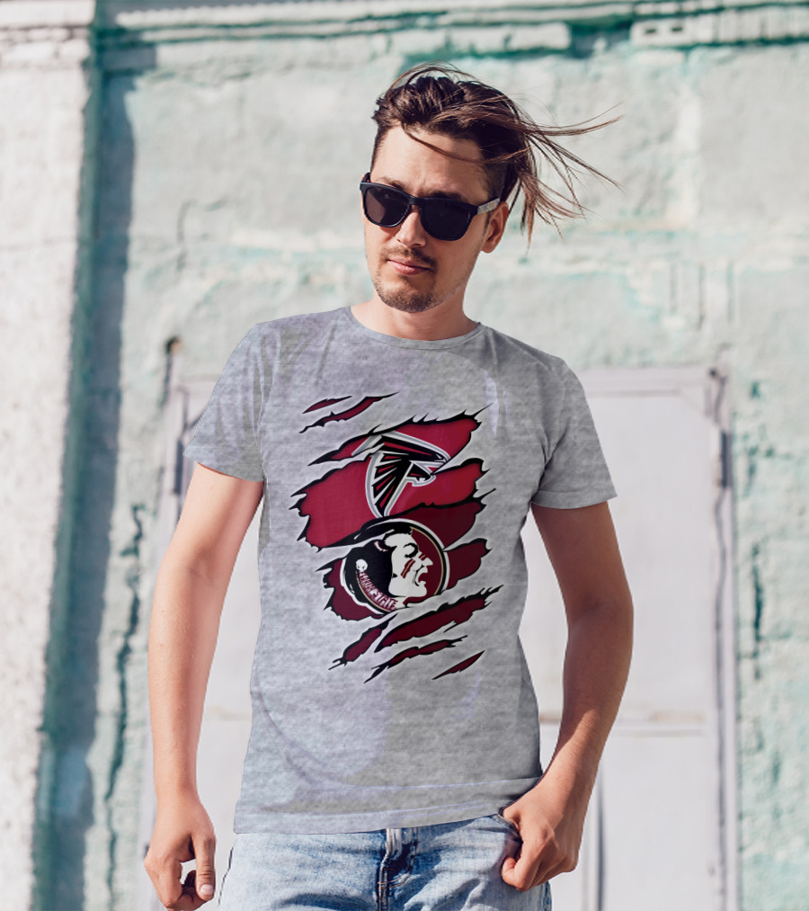 Falcons Seminoles Claw Marks Fan Collaboration T-Shirt