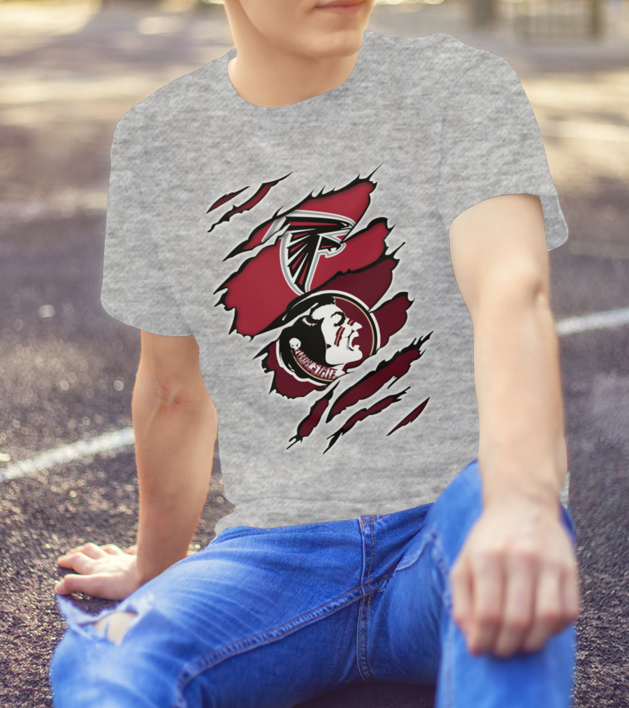 Falcons Seminoles Claw Marks Fan Collaboration T-Shirt