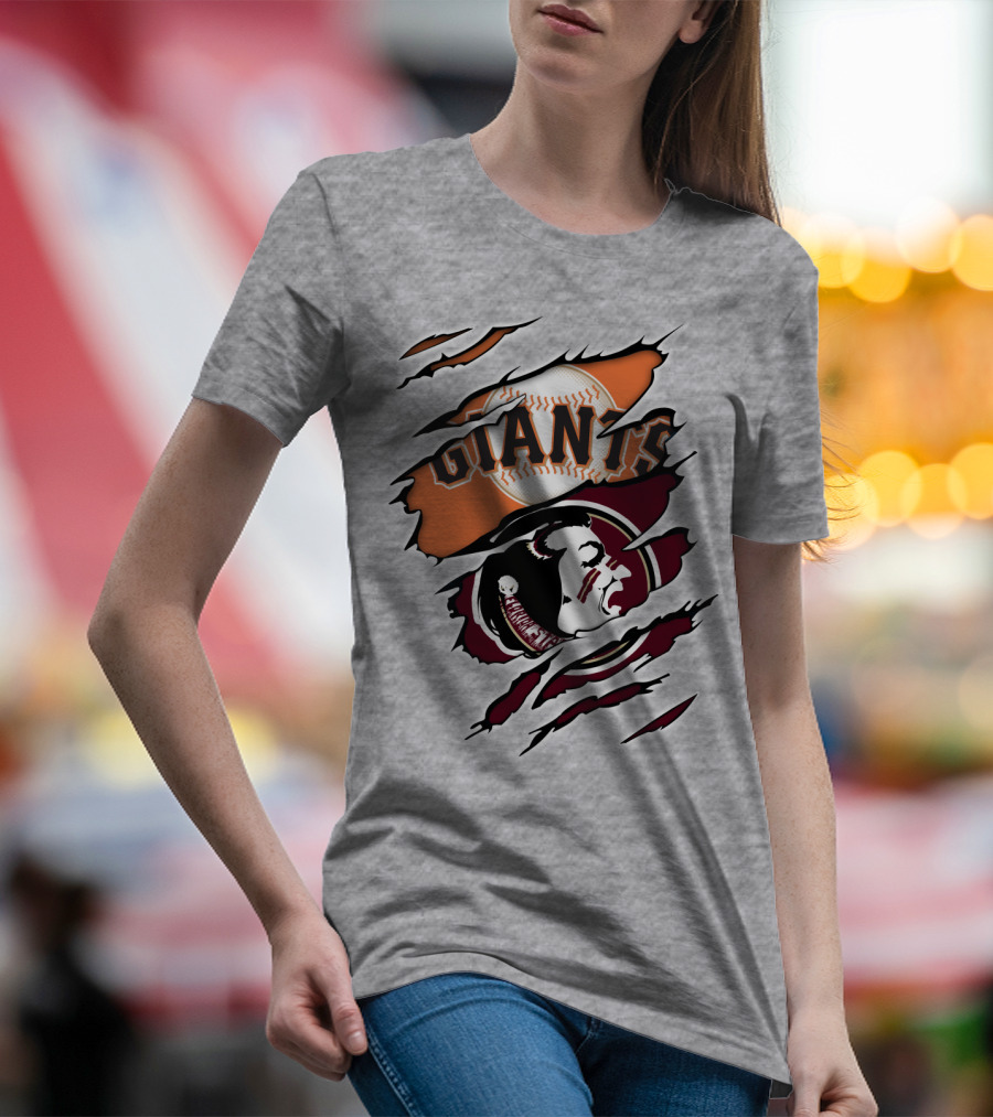 Giants Seminoles Baseball Native American Image Iconic T-Shirt