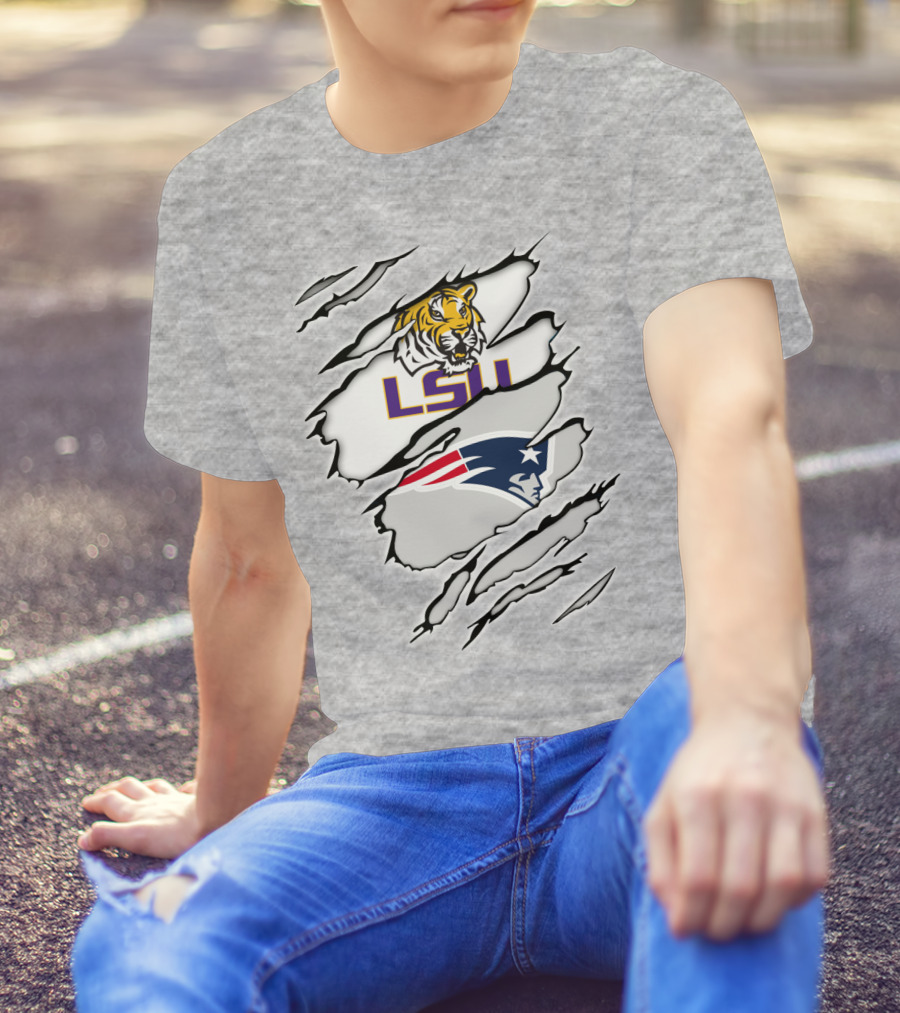 LSU Tigers Patriots Scratch Claw Marks T-Shirt