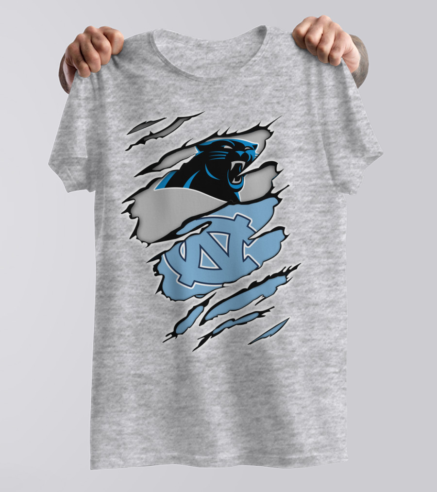 Panther And Tar Heels Logo Fusion T-Shirt