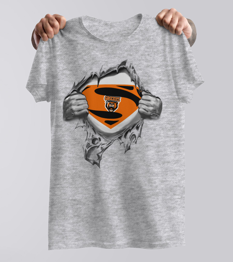Grizzlys Wolfsburg Superman Logo Tear T-Shirt