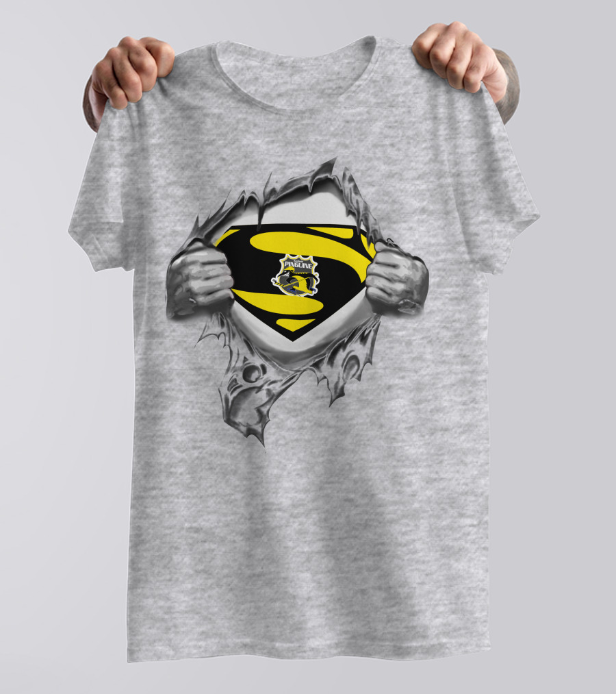 Krefeld Pinguine Superhero Shield Emblem T-Shirt