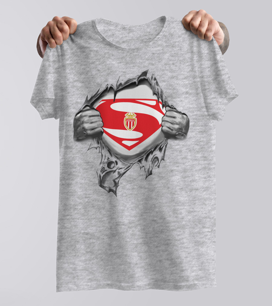 AS Monaco FC Superman Logo Reveal T-Shirt