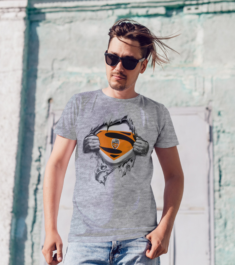 FC Lorient Superman Logo Shield Tear T-Shirt