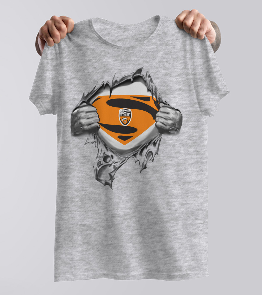 FC Lorient Superman Logo Shield Tear T-Shirt