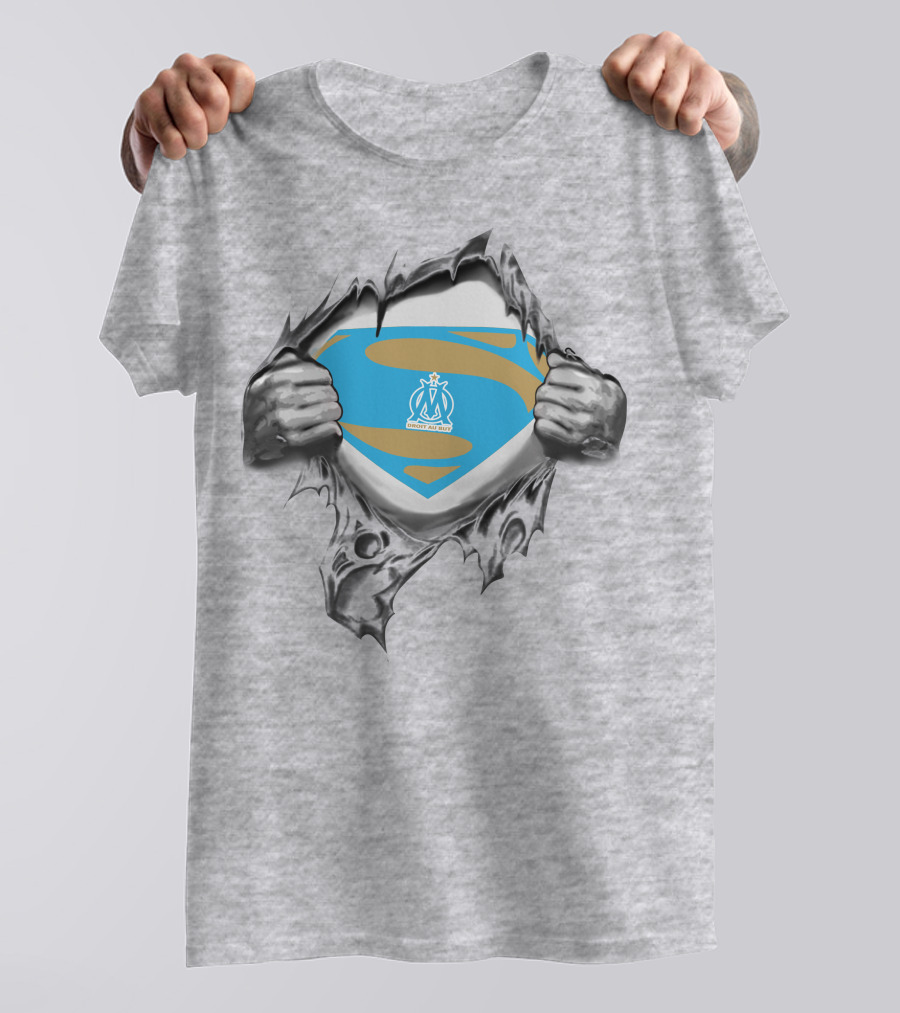 Olympique De Marseille Superman Crest Unveiling T-Shirt