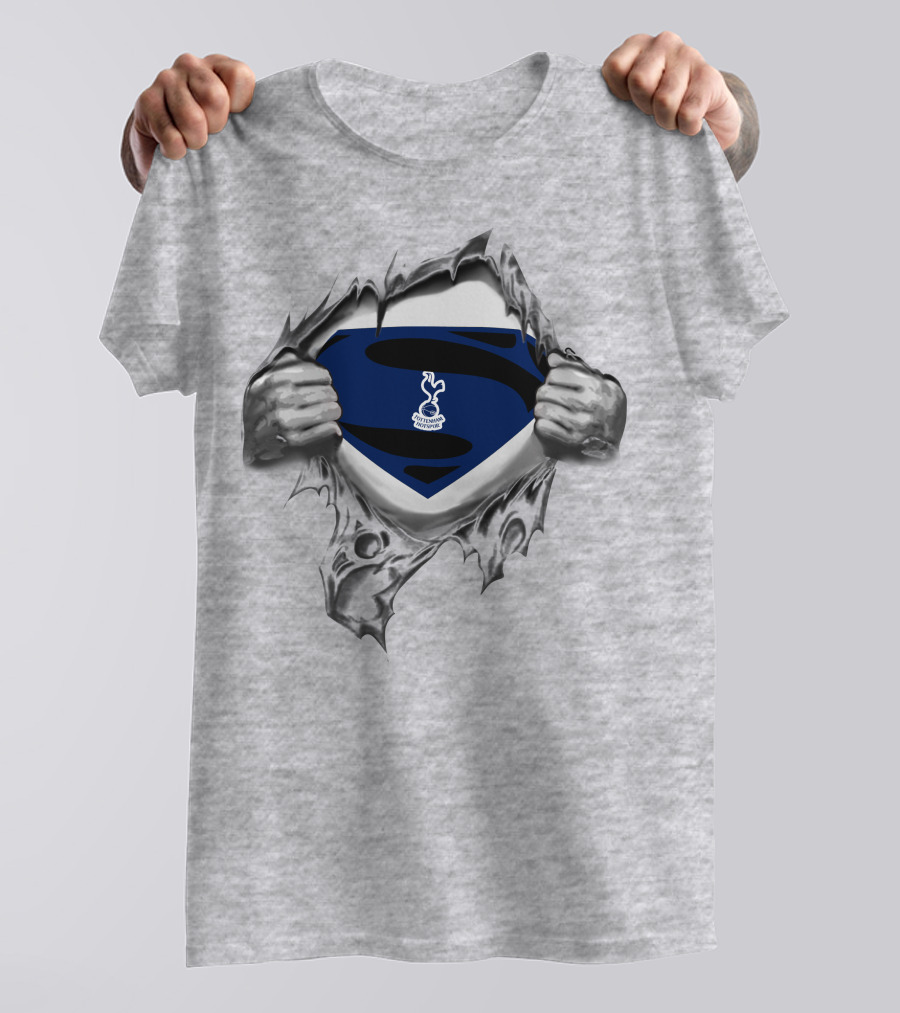 Tottenham Hotspur Superman Emblem Ripped Chest T-Shirt