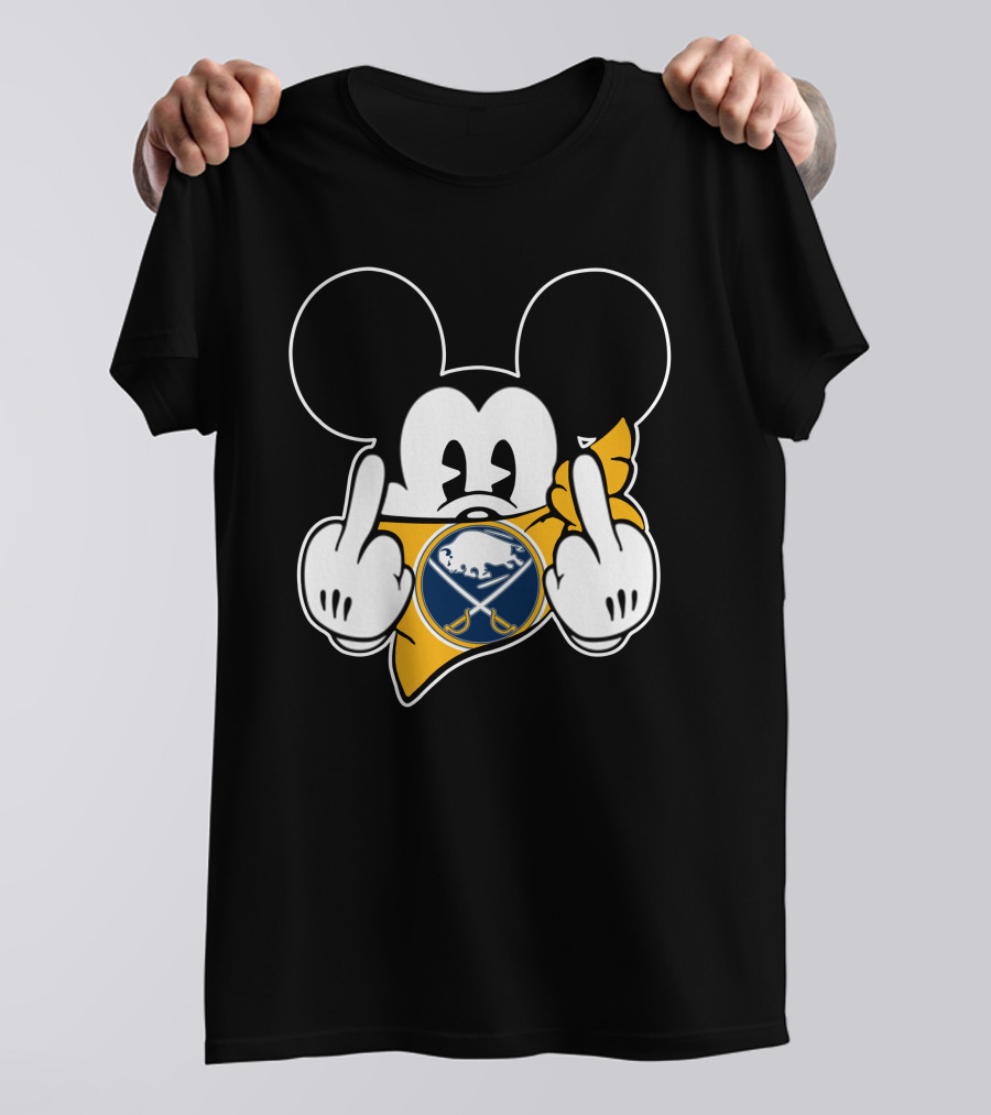 Sabres Mouse Middle Finger Gesture T-Shirt