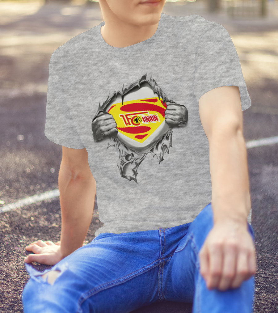DFL FC Union Berlin Superman Logo Rip T-Shirt