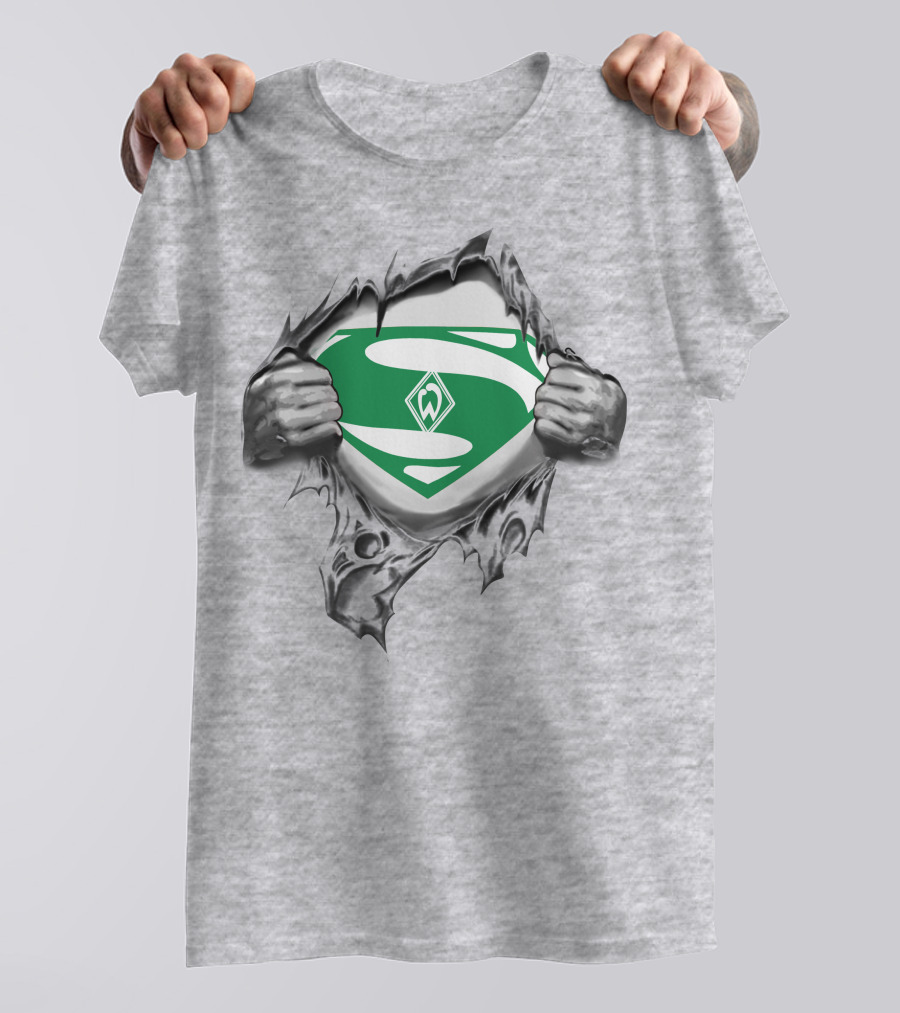 DFL SV Werder Bremen Superman Logo Rip T-Shirt