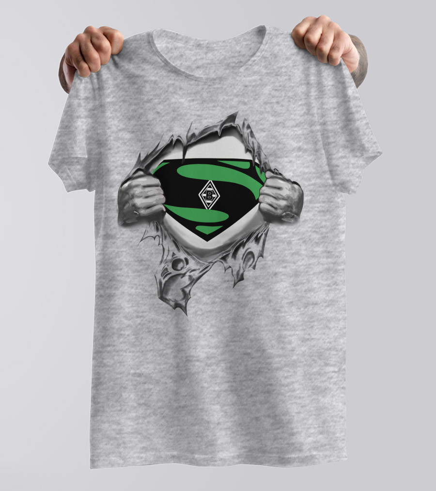 Borussia Mönchengladbach Superman Logo DFL Emerald Shield T-Shirt