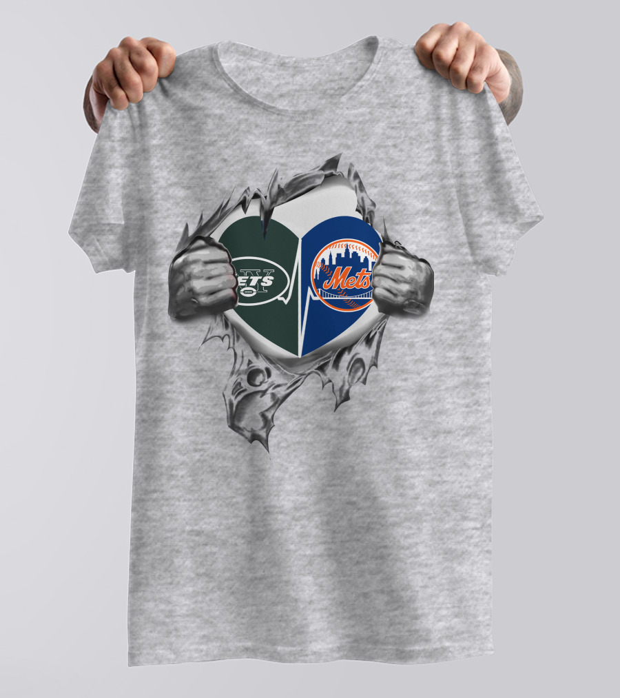 Jets Mets Heart Tornado Fan Passion T-Shirt