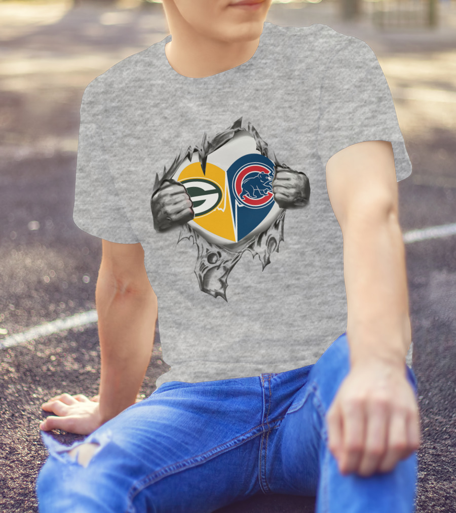 Heart Of Loyalty Packers Cubs Packers Cubs T-Shirt